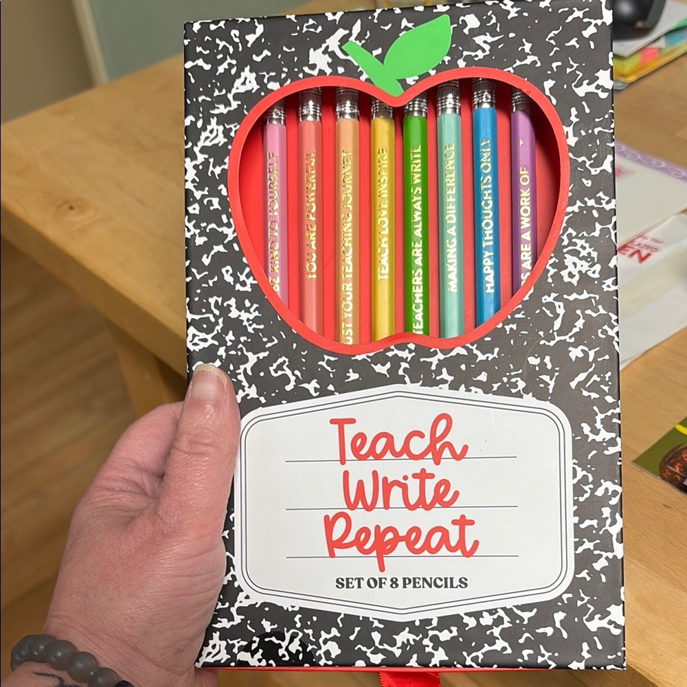 NWT Colorful Pencil Set - Teach Write Repeat